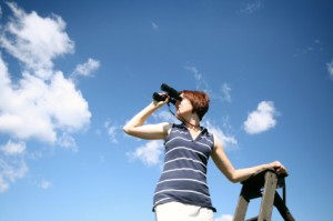 girl binoculars