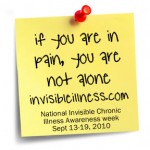Today I was on the radio for National Invisible Illness Week talking about Organizing Tips & Parenting When Ill